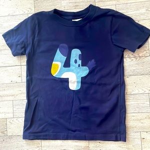 Navy Bluey Birthday Shirt - 4 - Toddler